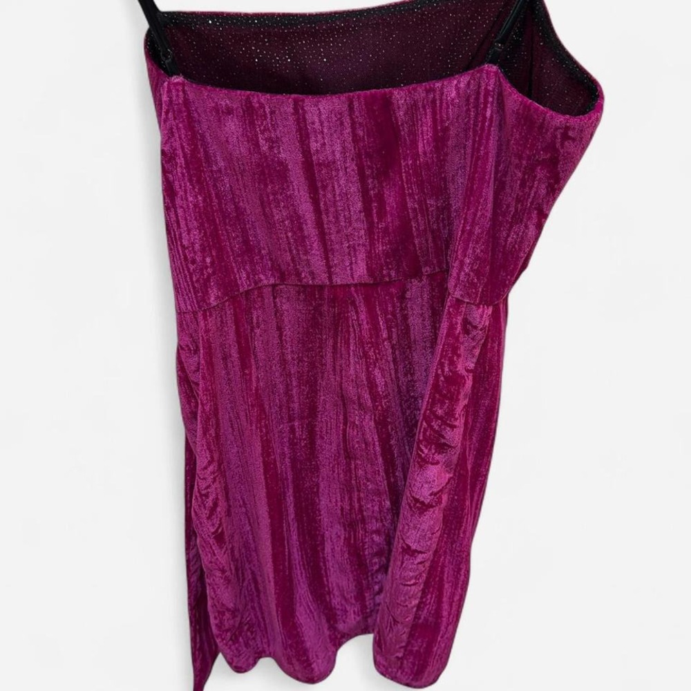 Saylor Magenta/Pink Velvet Aurelie Mini Dress in size XS - Picture 6 of 7